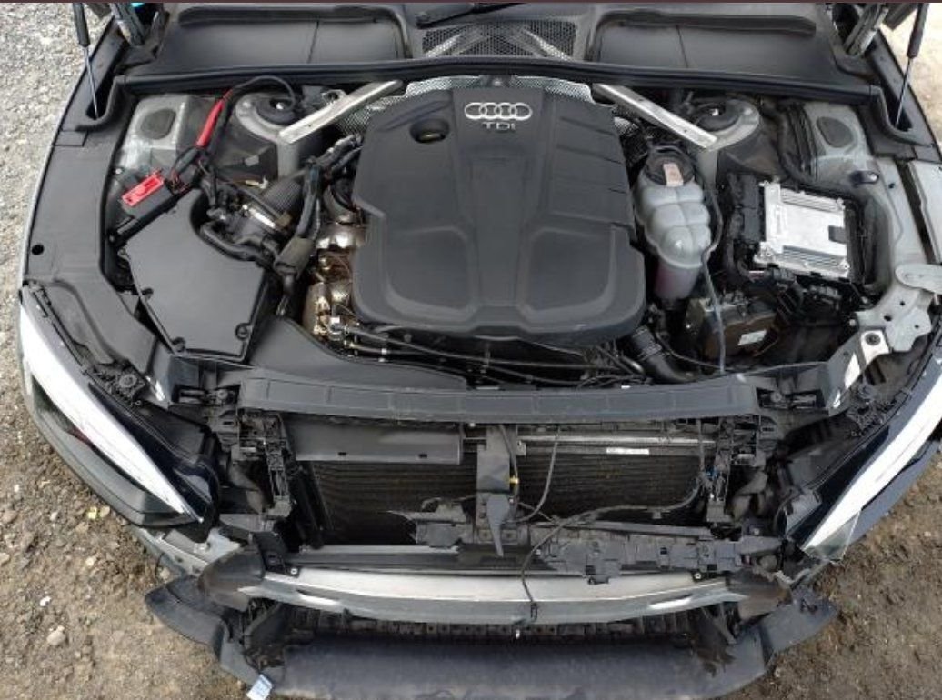 2.0 litre TDI engine bay with the front bumper removed