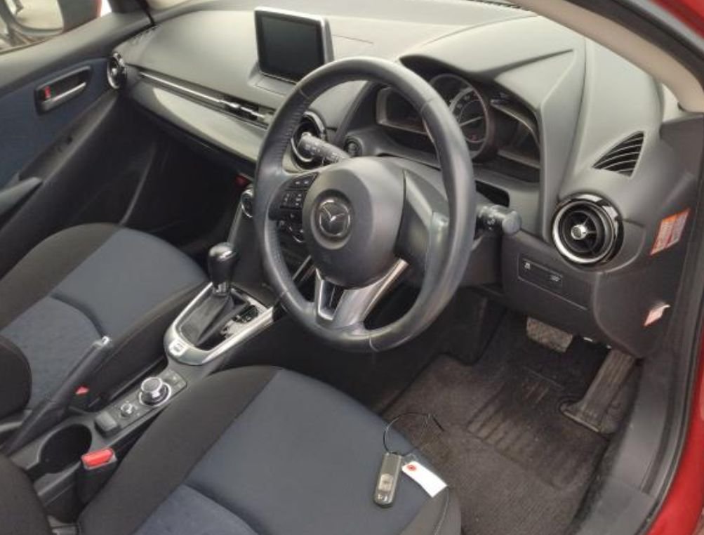 Right-hand-drive interior with automatic gear lever