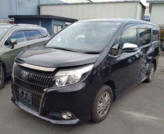 Black Toyota Esquire seen from the front left